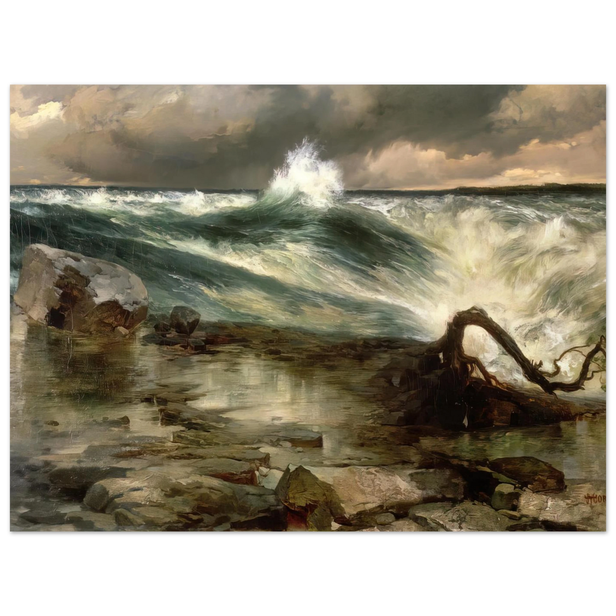 The Rapids Above Niagara by Thomas Moran – art poster