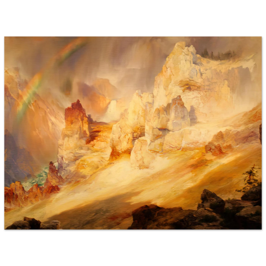 Rainbow Over The Grand Canyon Of The Yellowstone by Thomas Moran – art poster, view 2