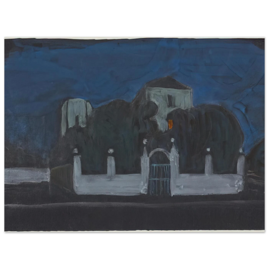 Night Garden With Buildings by Gabriele Munter – art poster, view 2