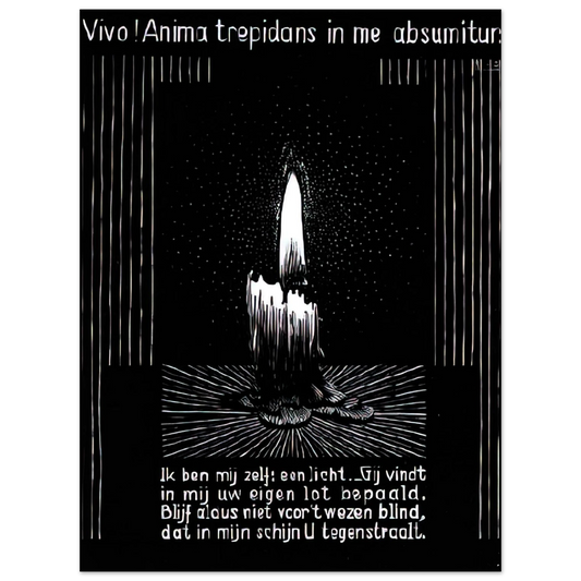 Emblemata Candle Flame by M.C. Escher – art poster, view 2