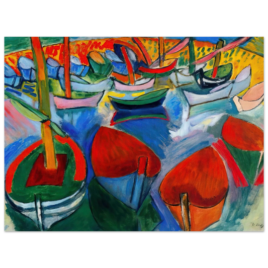 Boats At Martigues by Raoul Dufy (1908) – art poster, view 2