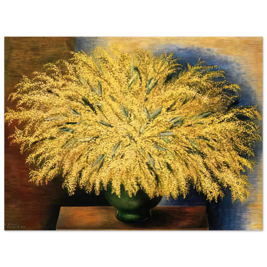 Grand Bouquet Of Mimosa by Moise Kisling (1942) – art poster, view 2