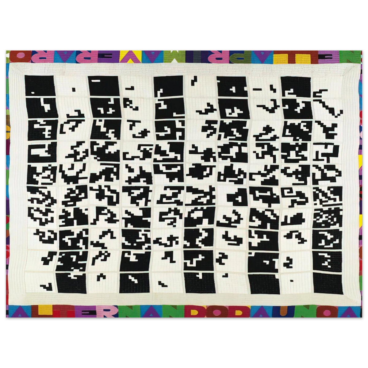 Alternando Da Uno A Cento E Viceversa by Alighiero Boetti (1977) – art poster