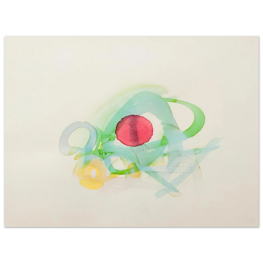 Untitled Red Green Yellow And Blue by Luis Feito – art poster, view 2