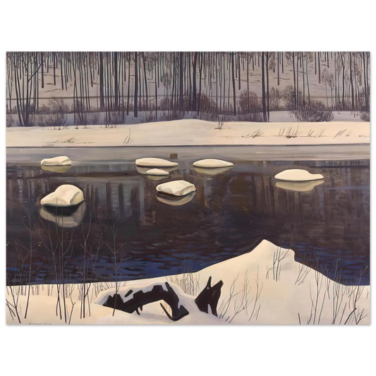 Au Sable River, Winter, Adirondacks by Rockwell Kent – art poster, view 2