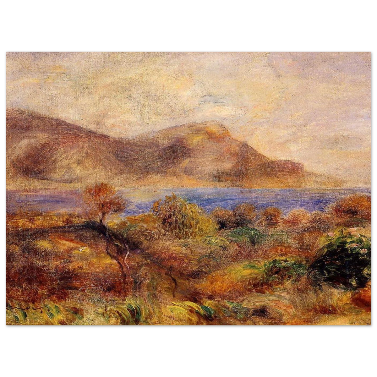 Mediteranean Landscape by Pierre-Auguste Renoir – art poster