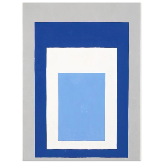 Homage To The Square Blue White Grey by Josef Albers (1951) – art poster, view 2
