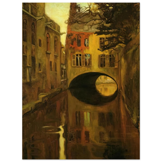 House Over The Bridge by Diego Rivera – art poster, view 2