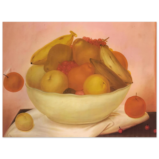 Still Life With Orange Falling by Fernando Botero – art poster, view 2