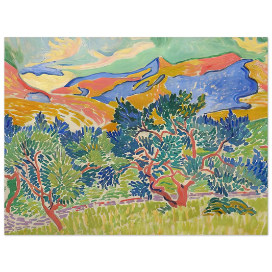 Mountains At Collioure by Andre Derain (1905) – art poster, view 2