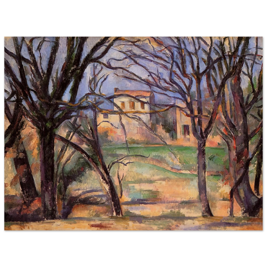 Trees And Houses by Paul Cézanne – art poster, view 2