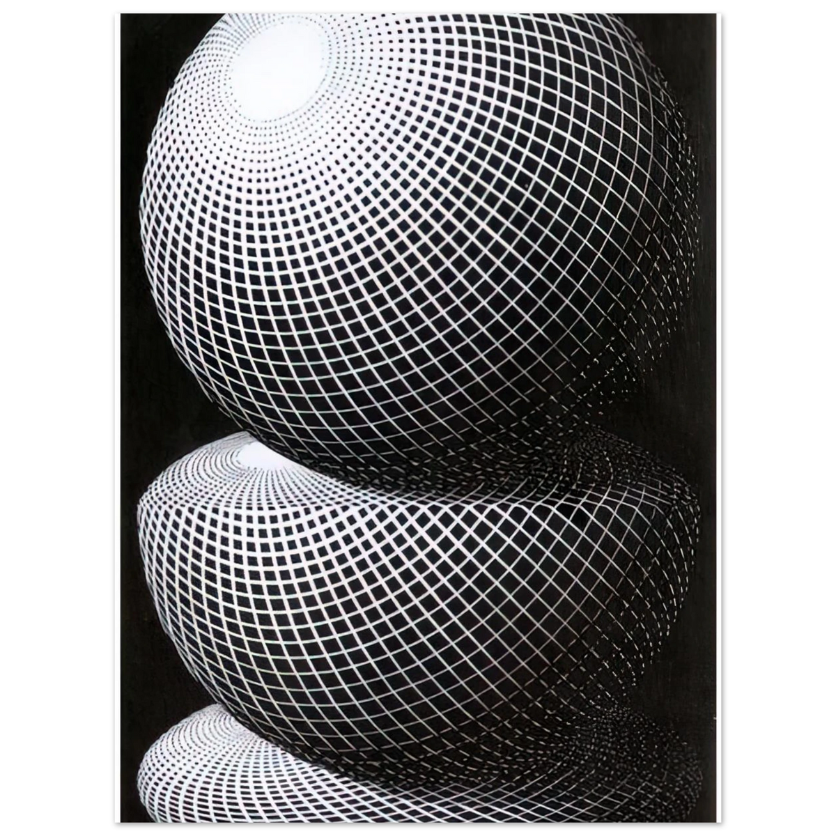 Three Spheres I Scheme by M.C. Escher – art poster