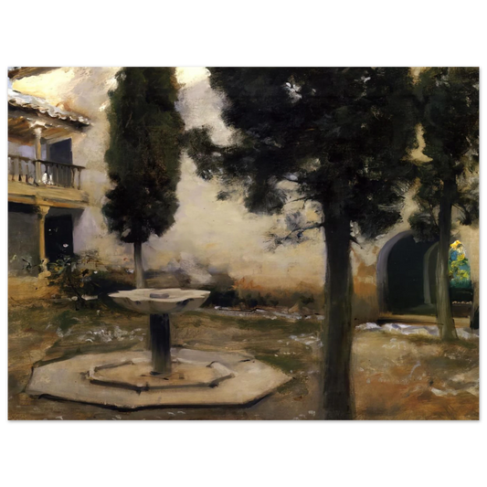 Alhambra, Patio De La Reja by John Singer Sargent – art poster, view 2