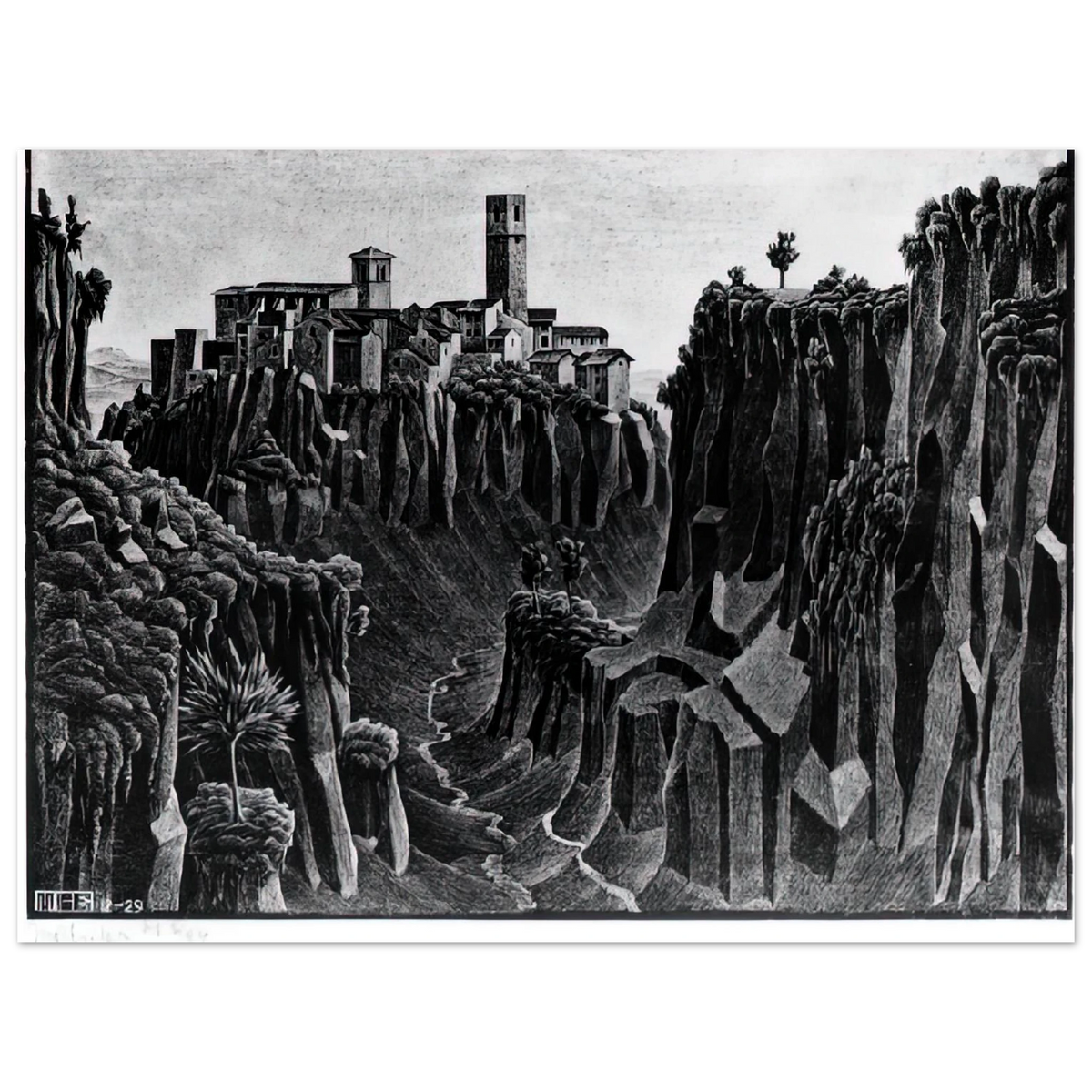 Cimino Barbarano by M.C. Escher – art poster