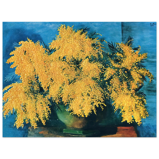 Vase Of Mimosa by Moise Kisling (1952) – art poster, view 2