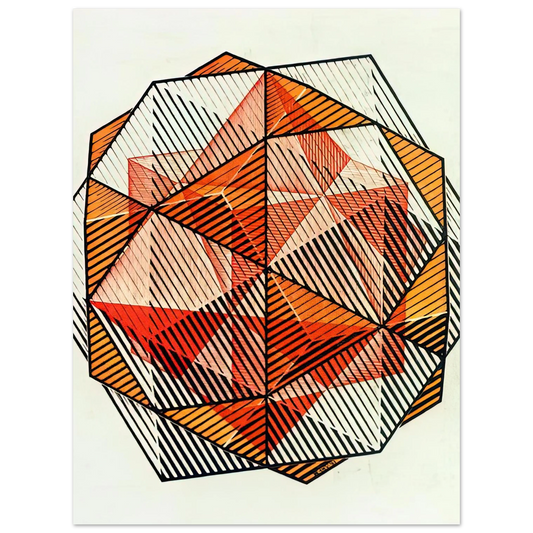Four Regular Solids by M.C. Escher – art poster, view 2