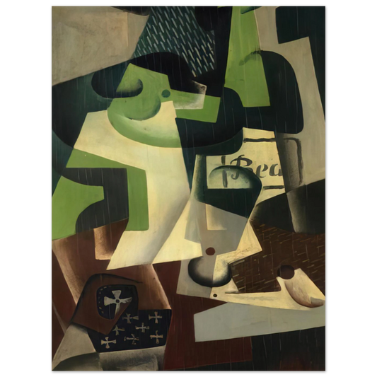 Bottle Of Beaune And A Fruit Dish by Juan Gris (1917) – art poster, view 2