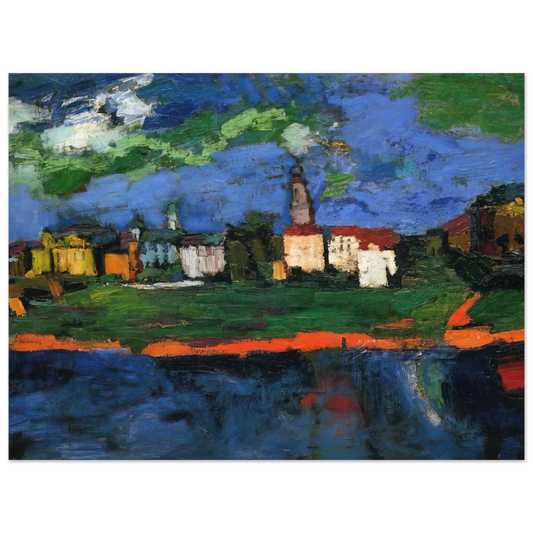 The Elbe Near Dresden by Oskar Kokoschka – art poster, view 2
