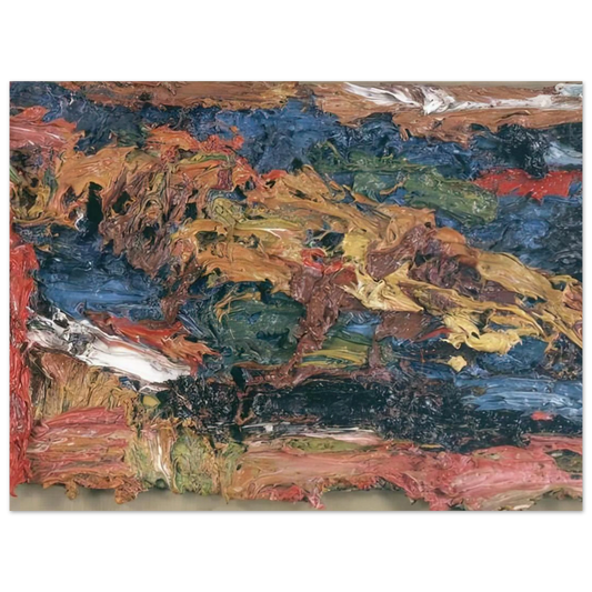E O W On Her Blue Eiderdown III by Frank Auerbach – art poster, view 2