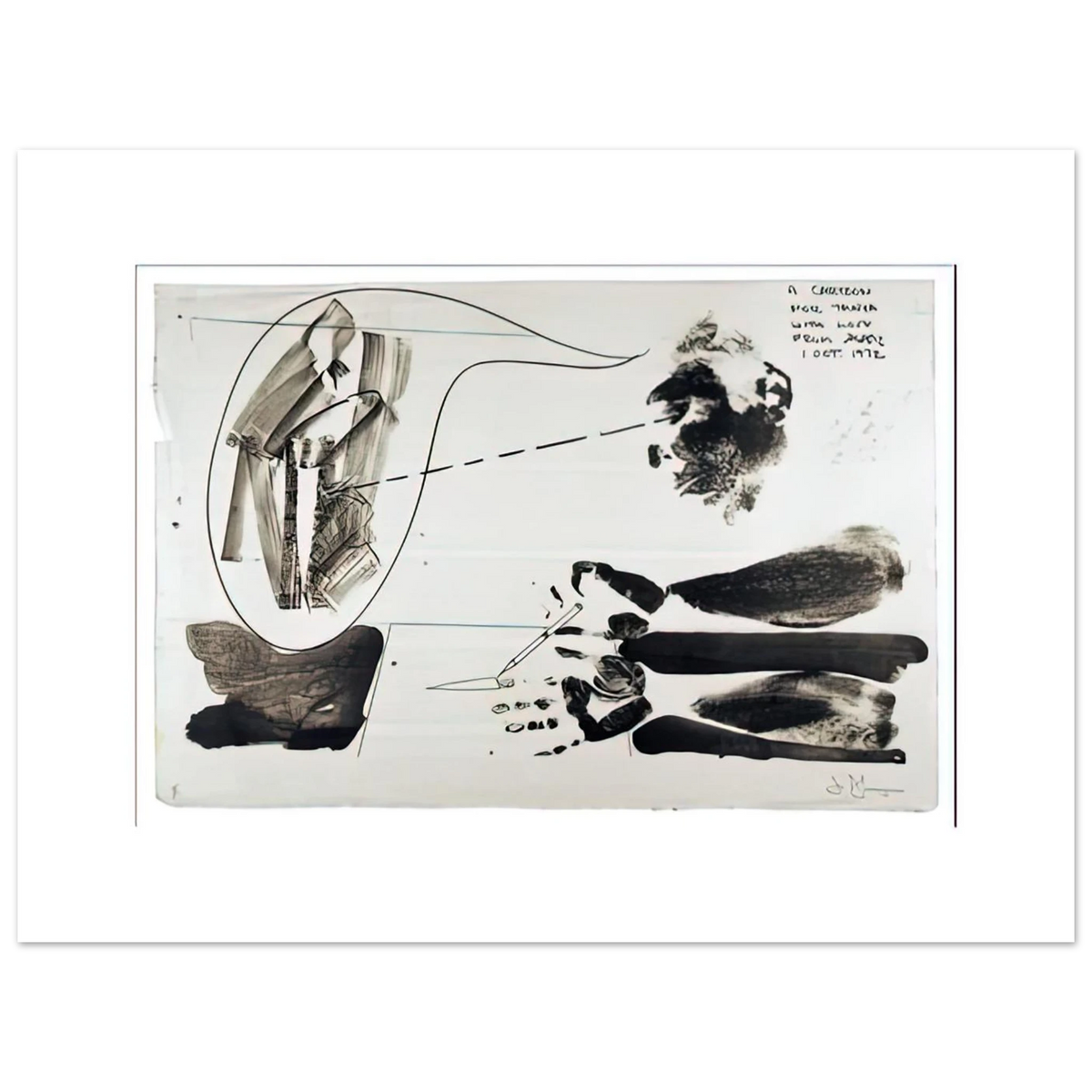 Cartoon For Tanya by Jasper Johns (1972) – art poster