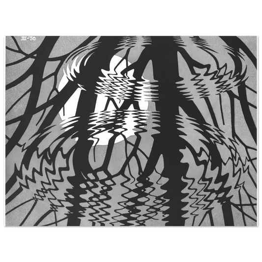 Rippled Surface by M.C. Escher – art poster, view 2