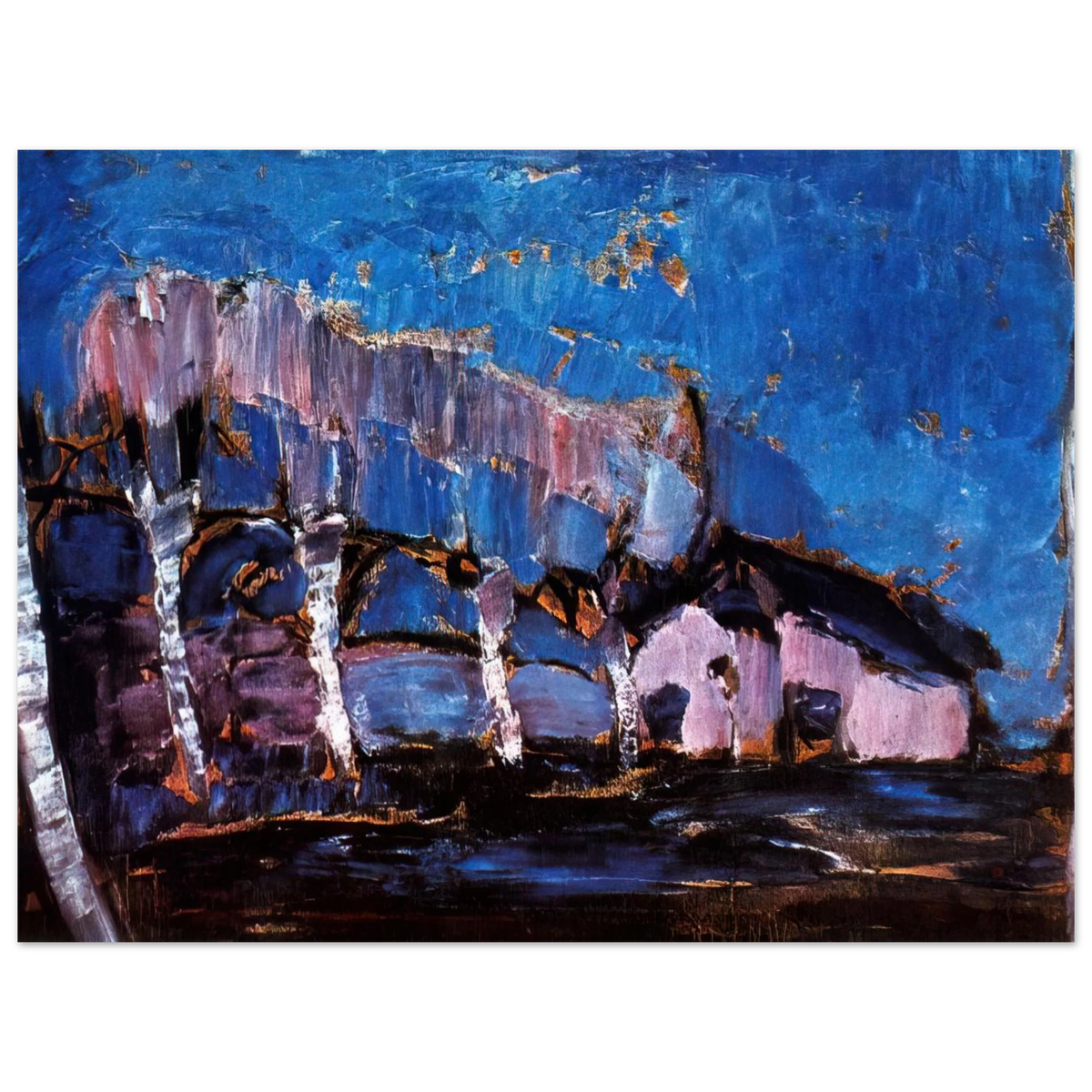 Evening Landscape by Piet Mondrian – art poster