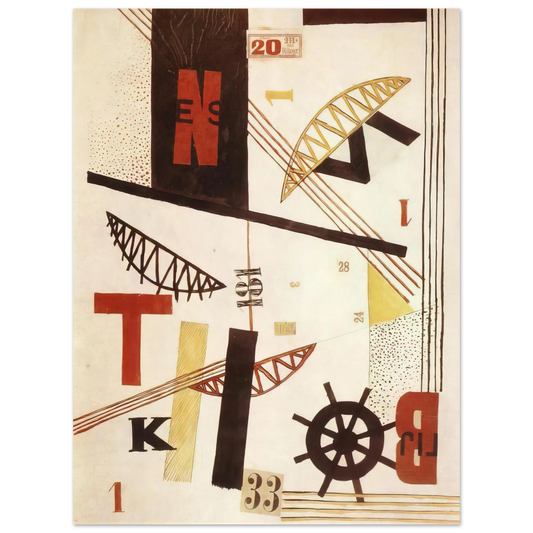 Hidak Bridges by Laszlo Moholy-Nagy – art poster, view 2