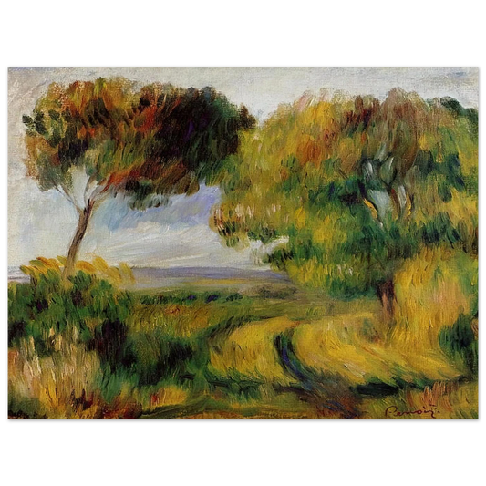 Breton Landscape Trees And Moor by Pierre-Auguste Renoir – art poster, view 2