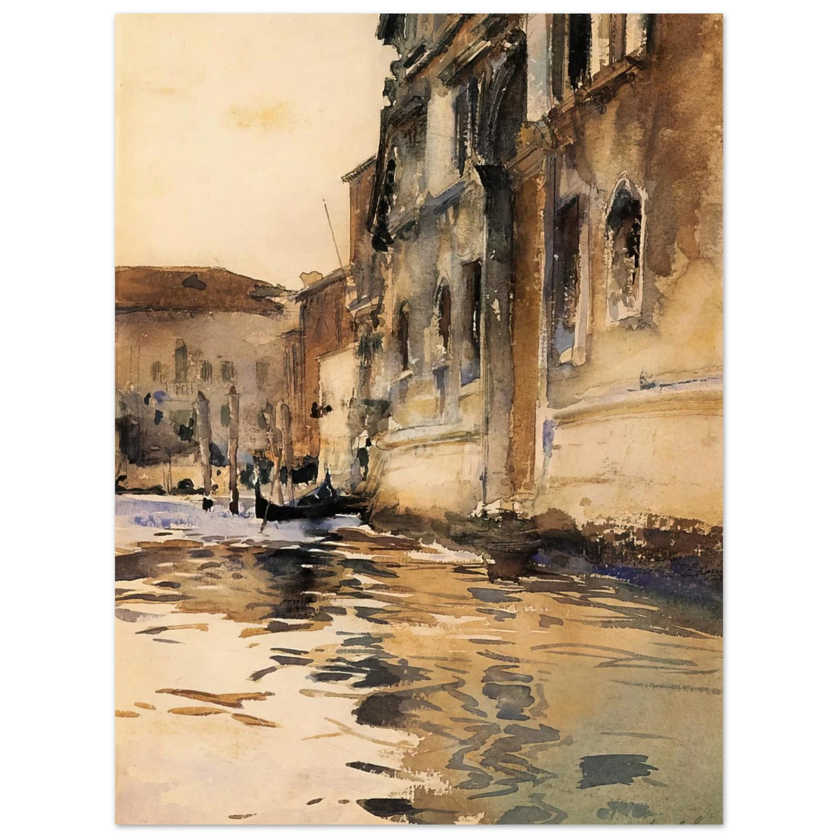 Venetian Canal, Palazzo Corner by John Singer Sargent – art poster