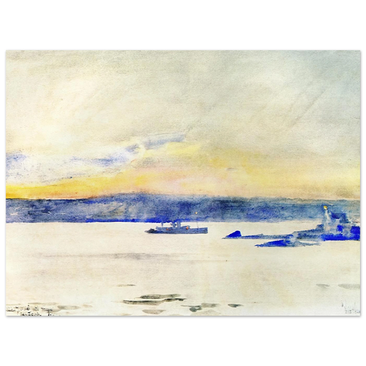 Afterglow, Gloucester Harbor by Childe Hassam – art poster, view 2