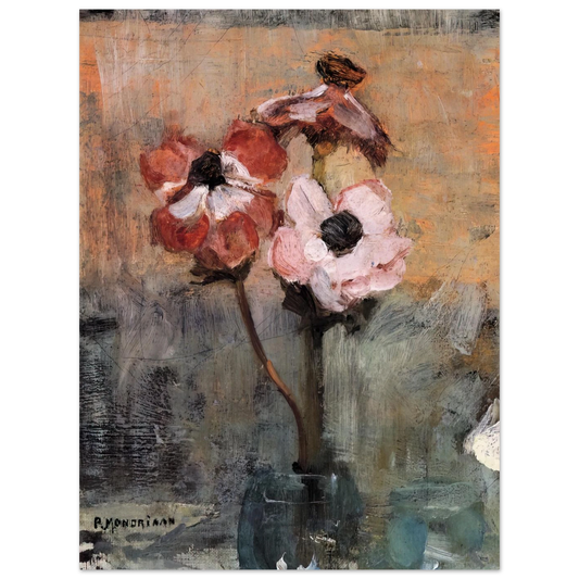 Anemones In A Vase by Piet Mondrian – art poster, view 2