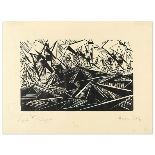 Hanseatic Ships by Lyonel Feininger (1919) – art poster, view 2