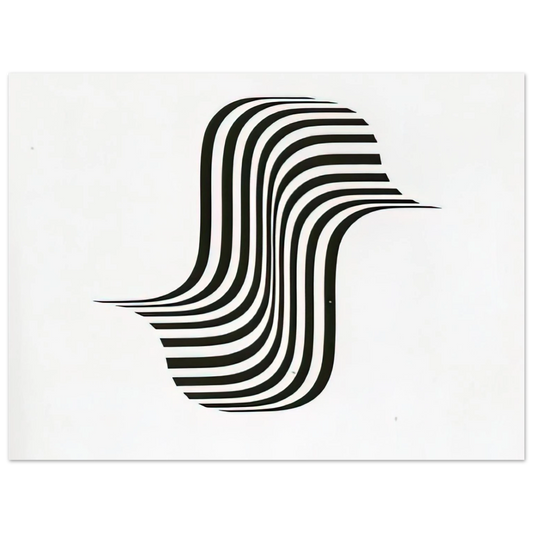 Untitled Winged Curve by Bridget Riley (1966) – art poster, view 2