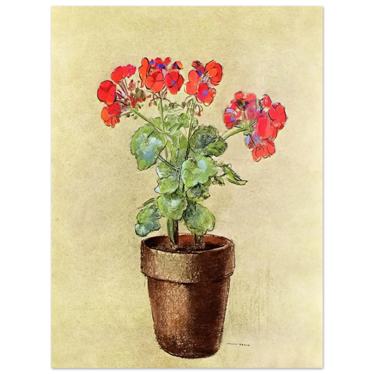 Geraniums by Odilon Redon (1902) – art poster, view 2