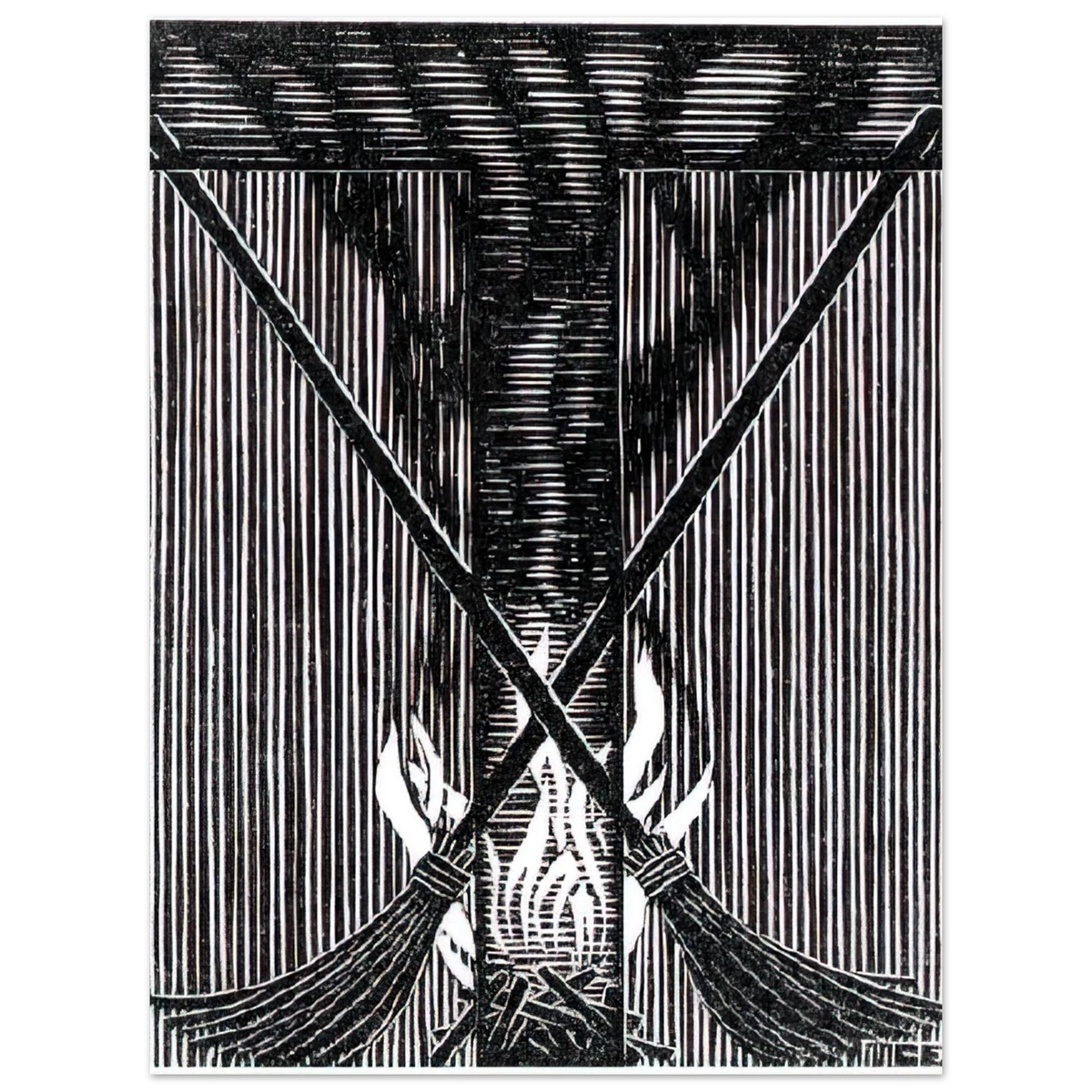 Initial T by M.C. Escher – art poster