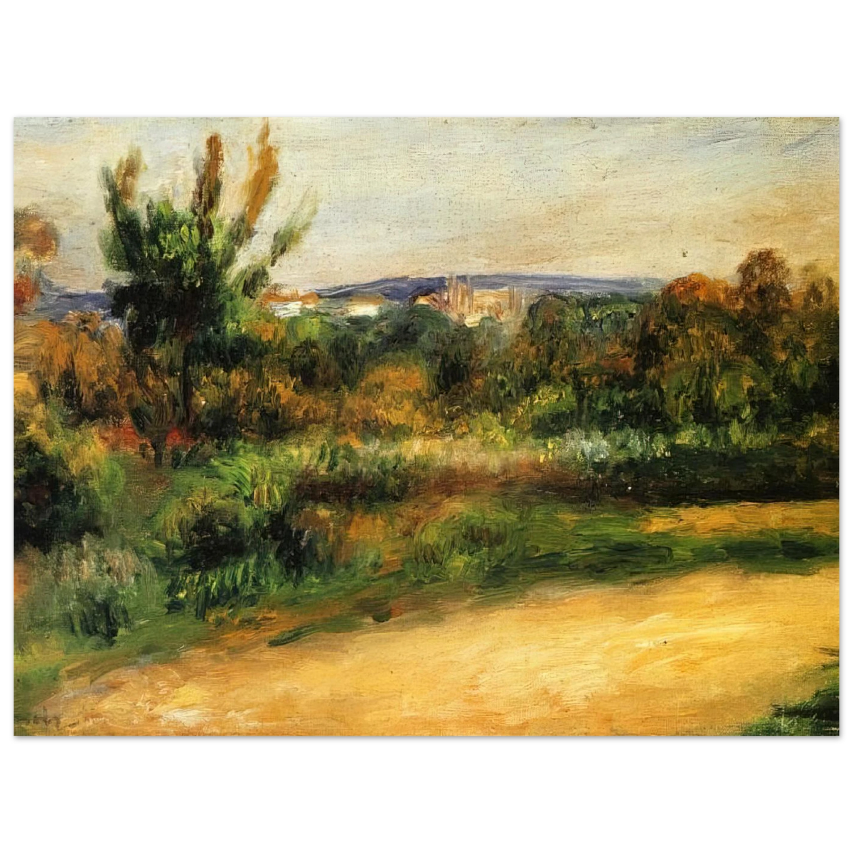 Midday Landscape by Pierre-Auguste Renoir – art poster