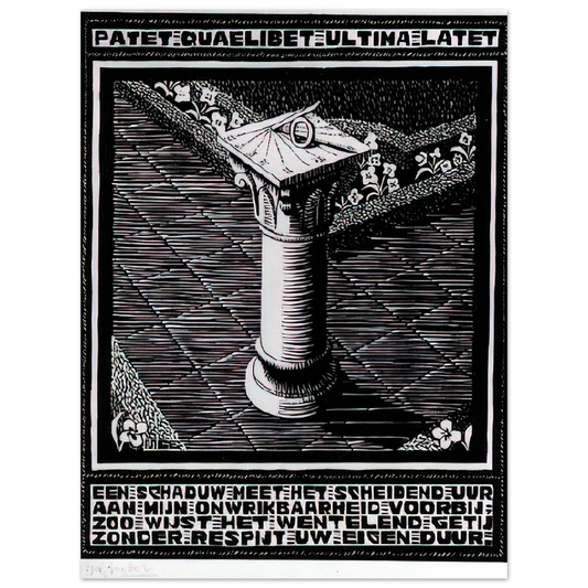 Emblemata Sundial by M.C. Escher – art poster, view 2