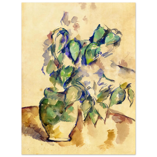 Leaves In A Green Pot by Paul Cézanne – art poster, view 2
