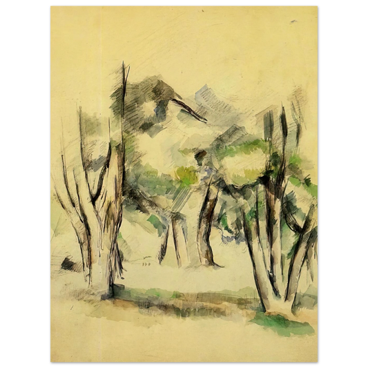 Trees by Paul Cézanne – art poster, view 2