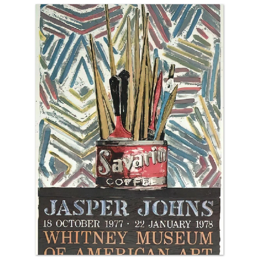 Savarin Whitney Museum Poster by Jasper Johns – art poster