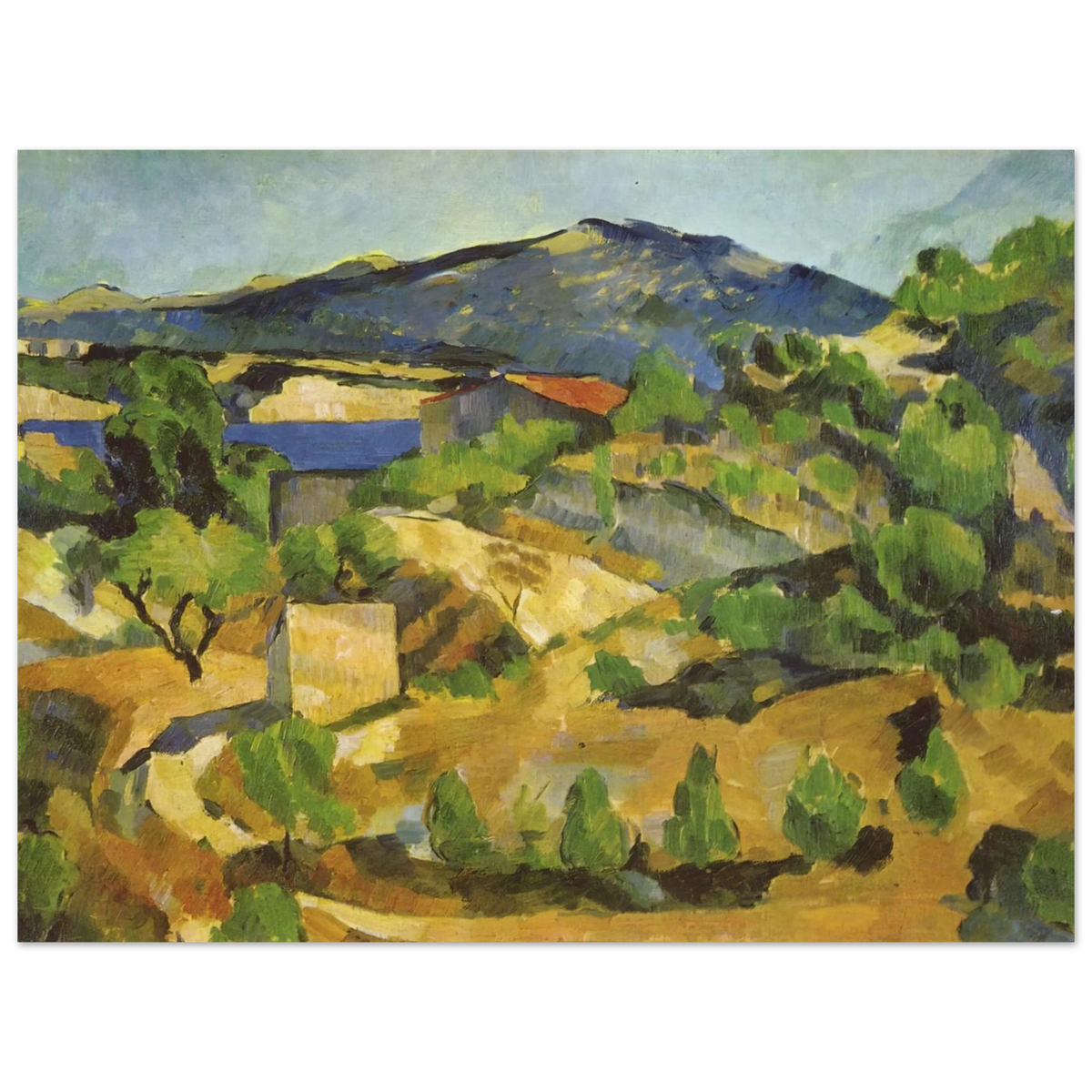 Mountains In Provence. L'estaque by Paul Cézanne – art poster
