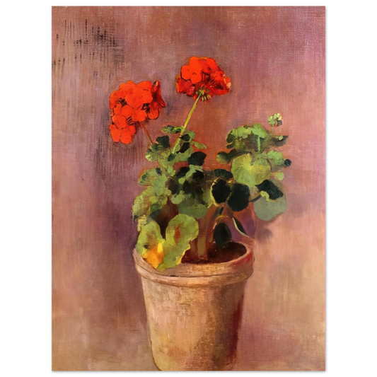 The Pot Of Geraniums by Odilon Redon – art poster