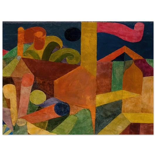 Landscape With Flags by Paul Klee (1914) – art poster
