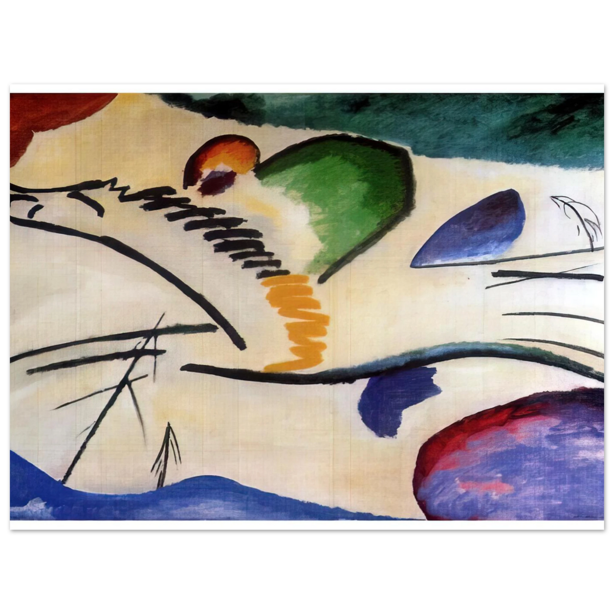 Lyrical by Wassily Kandinsky (1911) – art poster