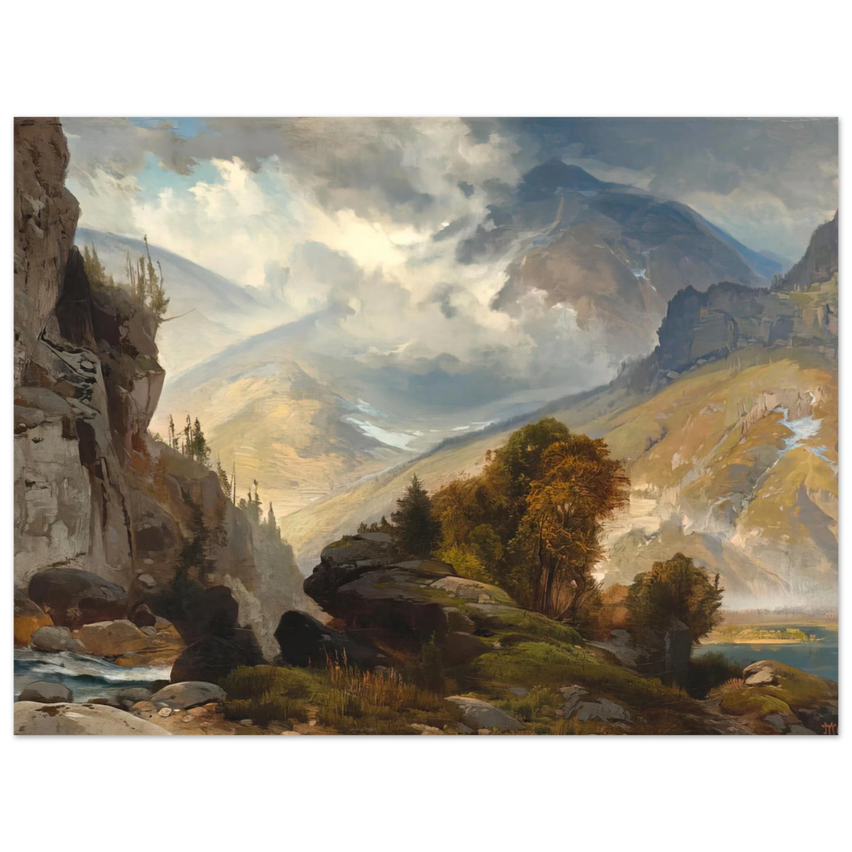 The White Mountains by Thomas Moran – art poster