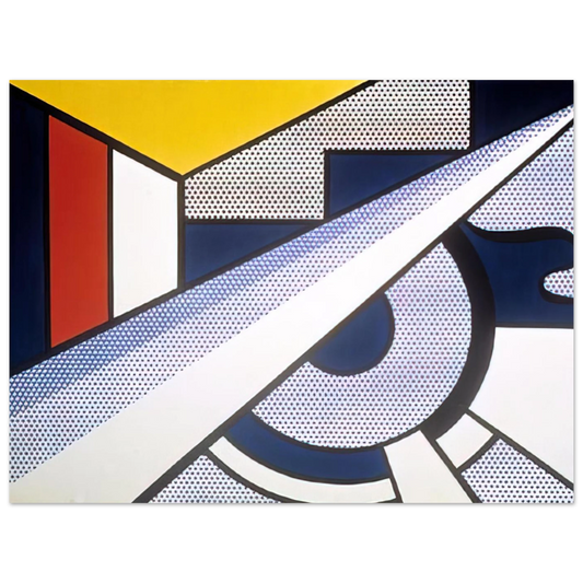 Modern Painting With Wedge by Roy Lichtenstein (1967) – art poster