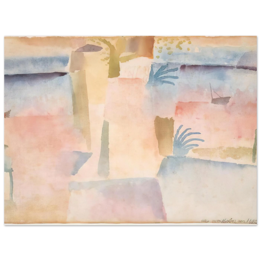 View Towards The Port Of Hammamet by Paul Klee (1914) – art poster, view 2