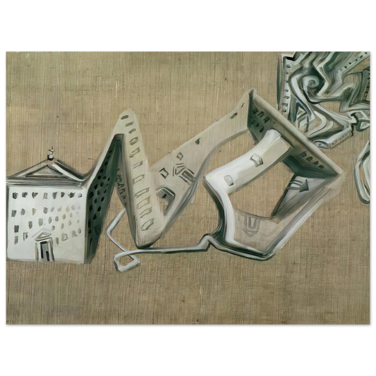 Architectural Contortion Of El Escorial by Salvador Dali – art poster, view 2