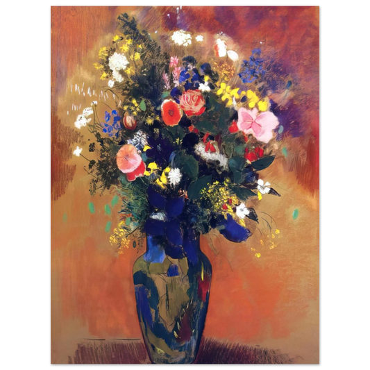 Large Bouquet Of Wild Flowers by Odilon Redon – art poster