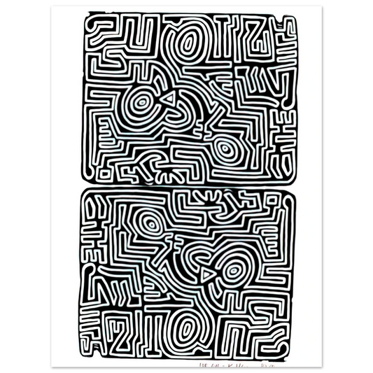 Labyrinth by Keith Haring (1989) – art poster